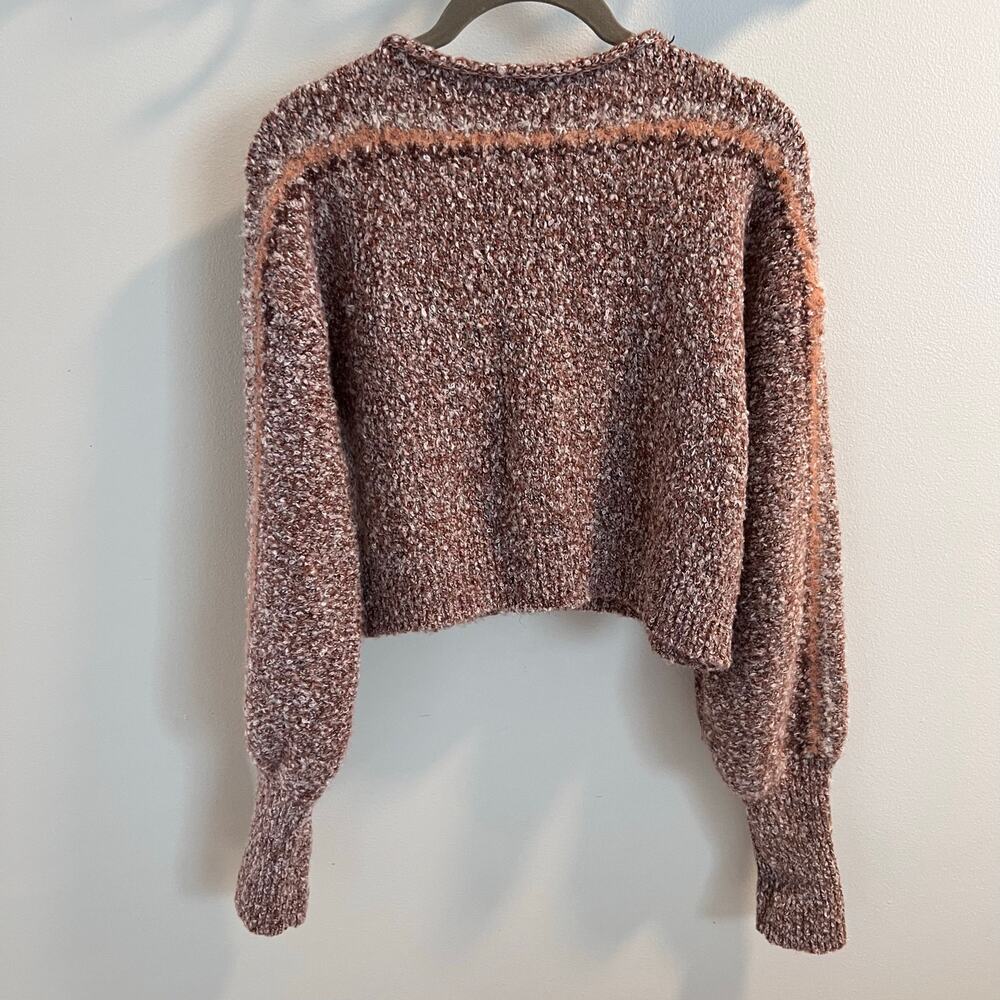 Free People Gingerbread Snowflake Cropped Pullover Sweater Size XS - Picture 5 of 7